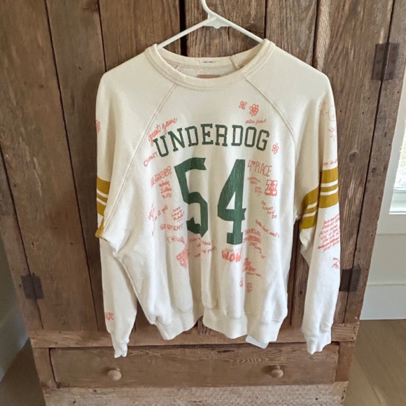 NWT MOTHER The Biggie Concert Raglan Sweatshirt XS xsmall $188 NEW - Picture 3 of 12